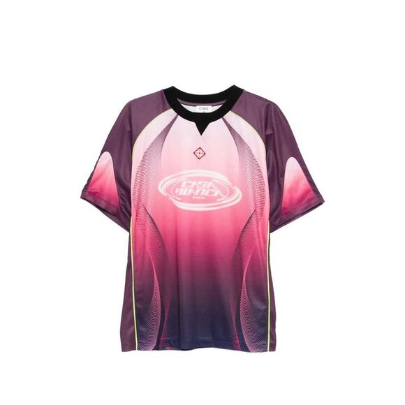 Casablanca Men Aubergine Gradient Short-Sleeve T-Shirt